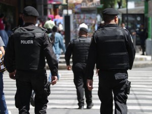 Operativo cerrojo. Presencia policíaca.