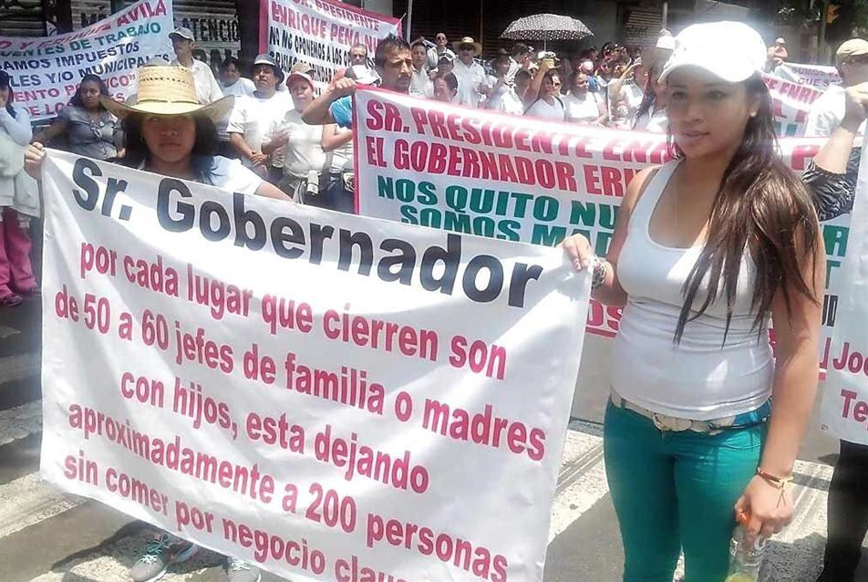 Protesta en Segob. Antros Edomex.