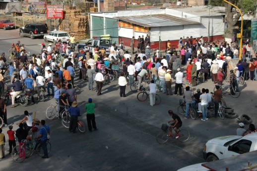 Bloqueo en México - Texcoco. Foto: Archivo.