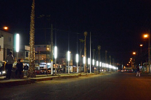 Luminarias en Neza. Prevención del delito.