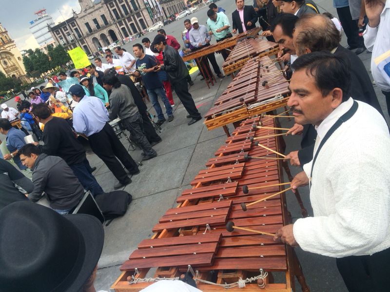 Protesta de músicos. Contra el Hoy No Circula.