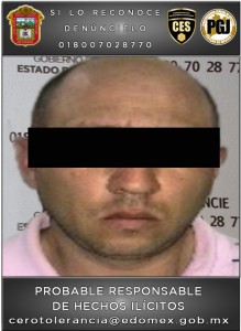 Presunto responsable. (Foto PGJEM)