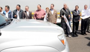 Eruviel Ávila y Ruiz Esparza. Inauguran distribuidor vial. Foto SCT.