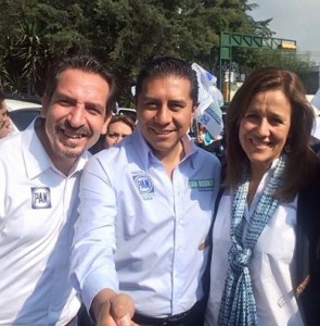 Alfonso Bravo, Juan Rodolfo y Margarita Zavala. Vencer abstencionismo. Foto Facebook.