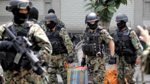 Marinos en operativo. Detención del líder de Guerreros Unidos. Foto Especial.