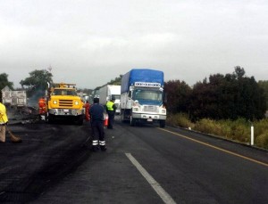 Afectaciones viales. Autopista México - Querétaro. Foto twitter.