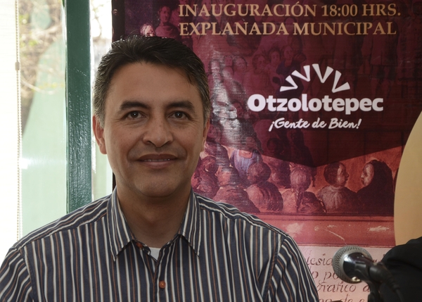 Boris López, alcalde de Otzolotepec Foto Agencia MVT