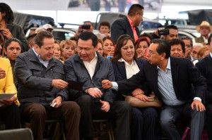 Eruviel Ávila, Miguel Ángel Osorio Chong e Indalecio Rios. Foto Especial