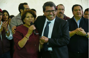 Delfina Gómez con Ricardo Monreal